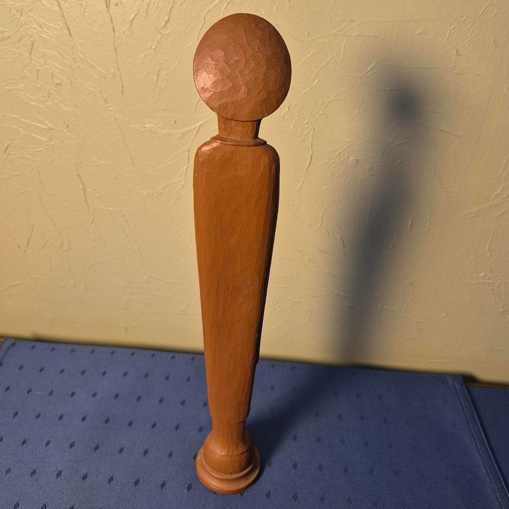 Modernist Praying Virgin Mary Statue Tall Art Resin MCM Vtg Retro - Picture 4 of 5